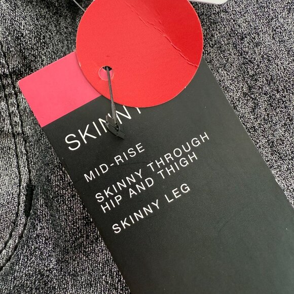 NEW! a.n.a A New Approach Skinny Metallic Pants Size 2 Mid Rise Cotton Blend $49 - Picture 8 of 14